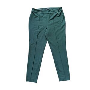 Talbots High-Waist Skinny Ankle Pants 10 Green Career Work Minimalist Mature